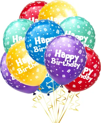 Produktbild von Oblique Unique Luftballon Set Happy Birthday für Kinder Geburtstag Party 10 Deko Ballons Geburtstagsdeko bunt