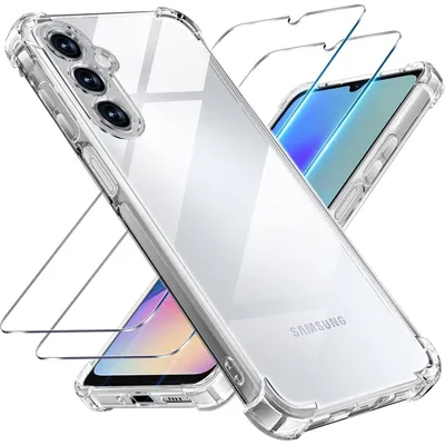 Immagine prodotto di Custodia 3-in-1 e vetro temperato per Samsung Galaxy A05S 5G, trasparente, in TPU, resistente agli urti e ai graffi