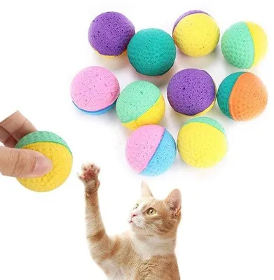 Produktbild von Klettende Huisdier Spielzeug Set - Interaktives Spielzeug - Widerstandsfähig - Latex und Schaum Ballen - Für Katzen und Kätzchen - 10 Stück