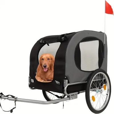 Image de Remorque pour chiens - Chariot pour chiens - Remorque pour vélo - Buggy pour chiens - Remorque pour chiens - Pliable