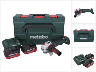 Image de Metabo WB 18 LT BL 11-125 Quick Meuleuse d'angle sans fil 18 V 125 mm Brushless + 2x batterie 8,0 Ah + chargeur + metaBOX ( 613054810 )