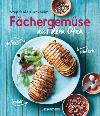 Image de Fächergemüse (Hasselbackgemüse) aus dem Ofen