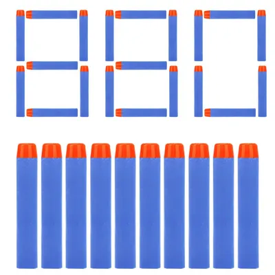 Zdjęcie produktu dla 880 strzałek do Nerf Elite 2.0, pociski uzupełniające do strzałek 7,2 cm, zapasowe strzałki z amunicją piankową do Nerf Hasbro Fortnite, kolor: niebieski