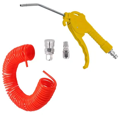 Druckluftschlauch-Set mit Pistole und Anschlüssen