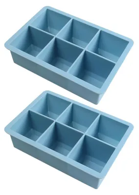 Produktbild von Eiswürfelform, Eiswürfelform mit Deckel zum einfachen Herauslösen, für Cocktails, Getränke, Wein, blau