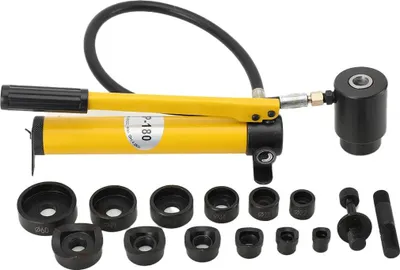 Obrázek produktu pro Hydraulický děrovač – sada pro vysekávání otvorů – 10 t – matrice 22–60 mm