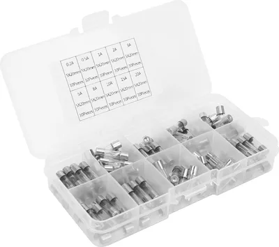 Zdjęcie produktu dla 100 szt. szklanych bezpieczników Zestaw materiałów przemysłowych 5 x 20 mm 0,2/0,5/1/2/3/5/8/10/15/20AMP