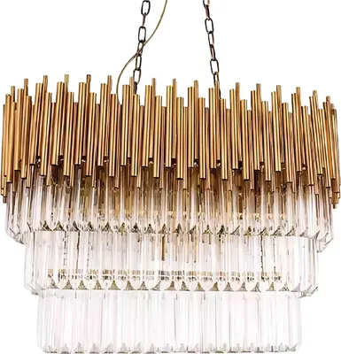 Produktbild von Leuchte Deckenlampe Kronleuchter Deckenleuchter Luxus Gold Lüster Kristall