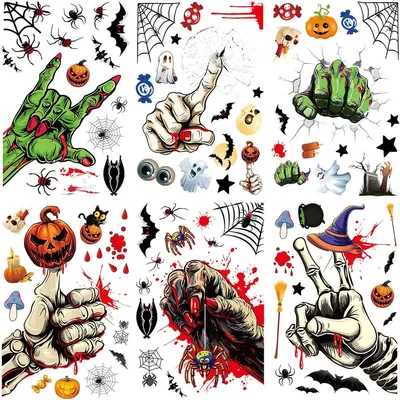Produktbild von Halloween-Dekoration: Elektrostatische Aufkleber (E)