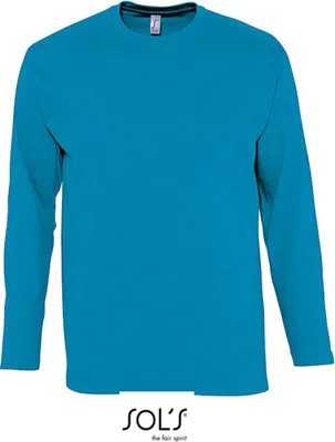 Immagine prodotto di SOLs 11420 | Maglietta da uomo Monarch a maniche lunghe - Colore: Aqua - Taglia: L