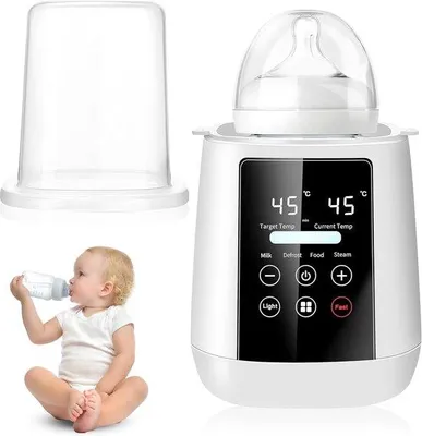 Imagen del producto de Calentador eléctrico para biberones 6 en 1 con pantalla táctil, esterilizador a vapor con control inteligente de temperatura, apagado automático, 6 funciones en 1 dispositivo, 220V, 1L, color .