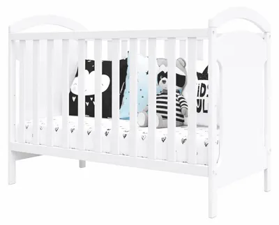 Łóżeczko dziecięce „Adaś2” 120×60 z gryzakami + materac piankowy – zdjęcie produktu 1