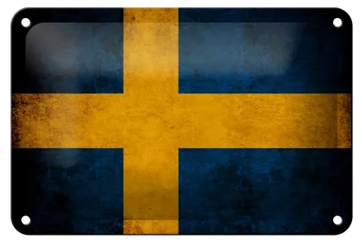 Produktbild von Blechschild Flagge 18x12cm Schweden Fahne