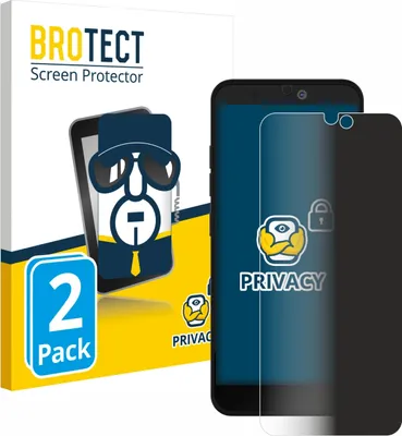 Produktbild von 2x BROTECT Sichtschutzfolie für Fairphone 3 Plus Anti-Spy Privacy Sichtschutz Blickschutz Folie Blaulicht-Schutz