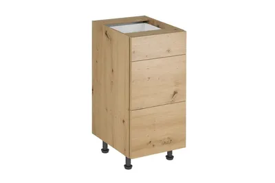 Produktbild von Küchenunterschrank 40 cm küchemöbel mit Schubladen ohne Arbeitsplatte, Langen D40S3 Artisan Eiche