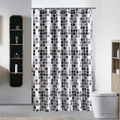 Produktbild von Duschvorhang, wasserdicht, schimmelresistent und antibakteriell, 200 x 200 cm (Breite x Höhe)