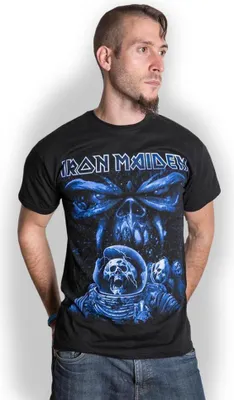 Produktbild von Iron Maiden - "Final Frontier Album Spaceman" T-Shirt für Herren/Damen Uni RO1966 (XL) (Schwarz/Blau)
