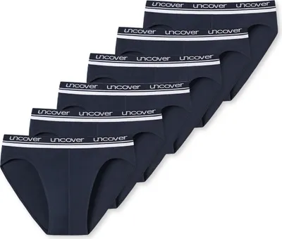 Produktbild von uncover by Schiesser 6er Pack Basic Rio Slip / Unterhose Slips mit Logo-Webgummibund, Komfortabel und formstabil, In perfekt sitzender, elastischer Single-Jersey-Qualität