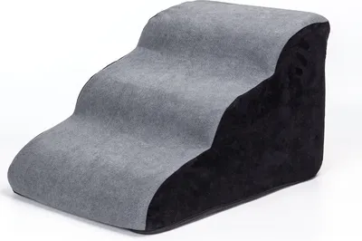 Produktbild von Nobleza Hundetreppe für Kleine Hunde, 3 Stufen Waschbarem Bezug und Rutschfestem Boden 56x40x35cm