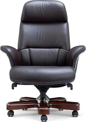 Obrázok produktu pre Kožené kreslo v čiernej farbe, moderný elegantný štýl