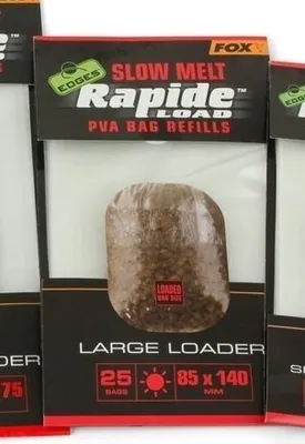 Obrázok produktu pre Fox Fishing Edges Rapide Load PVA Bag Refills Slow Melt 25 Bags 14 cm 8,5 cm PVA vrecko