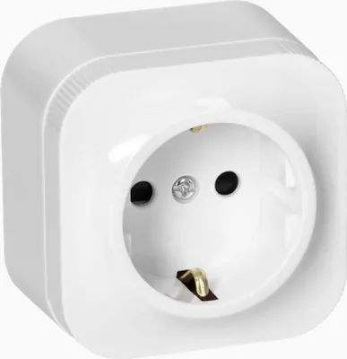 Produktbild von Steckdose Schukosteckdose Wandsteckdose Aufputz IP20 Weiß 230V 16A