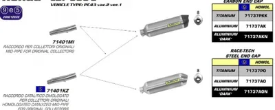 Zdjęcie produktu dla Tłumik Arrow, kompatybilny z kolektorem Arrow, przeznaczony do motocykli Honda CBF 600 N/S/ABS