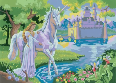 Produktbild von Royal & Langnickel Malen nach Zahlen Prinzessin und Einhorn