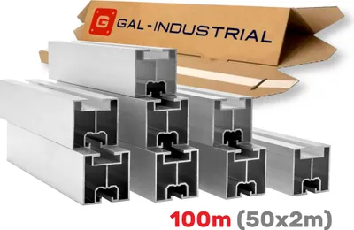 Zdjęcie produktu dla Profil Aluminiowy 40X40 Do Montażu Fotowoltaiki Zestaw 100M (50X2M) Typ T