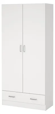 Produktbild von Tvilum 704034949, Weiß, Garderobe, 3 Regale, 2 Tür(en), Weiß, Faserplatte mit hoher Dichte (HDF)