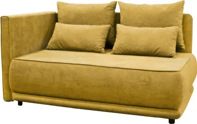 Zdjęcie produktu dla Kondela Sofa rozkładana z pojemnikiem Liami L - musztardowa