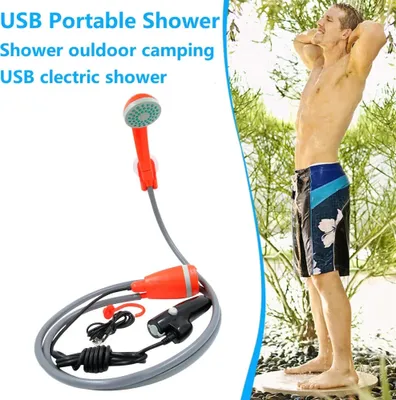 Produktbild von Tragbare Außendusche, Angelboot, Caravan, Wohnmobil, Camping, USB wiederaufladbar