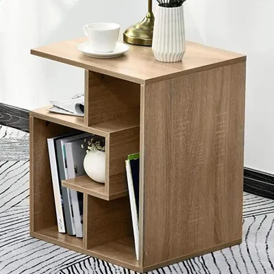Bücherregal, 4 Böden, MDF, 45x40x55 cm, Eiche
