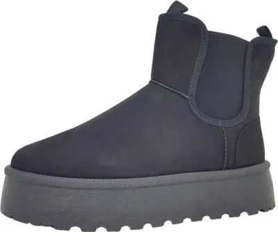 Image de Post Xchange, modèle Black-Txt, chaussures pour hommes, bottes doublées, couleur noire, style décontracté