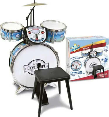 Obrázok produktu pre Bontempi 52 5692, Hračkársky hudobný nástroj, sada bubnov, 3 rok / roky, AA, Viacfarebný