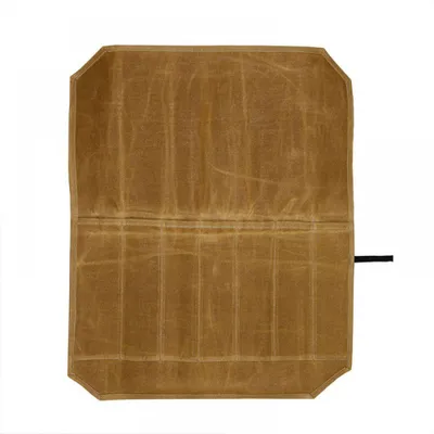 Produktbild von Aufbewahrungsbeutel und Messertaschen aus Wachstuch für Küchenmesser und -utensilien (khaki)