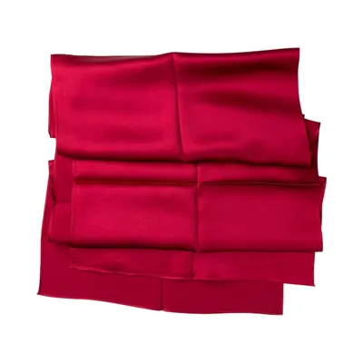 Produktbild von Seidenschal Halstuch Schal rot weinrot Seide Satin 160x35cm
