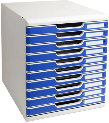 Portaoggetti Con Cassetti 2 Cassettiere Plastica Impilabili A4