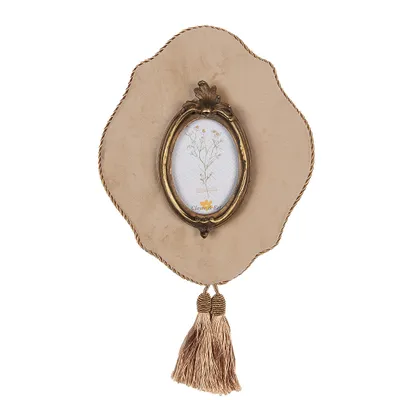 Image de Clayre & Eef Cadre photo 6x9 cm Beige Doré Plastique