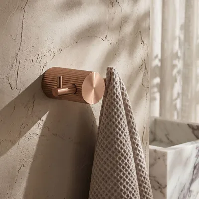 Image de Rea Patère De Salle De Bain 64104a Solo Brush Copper