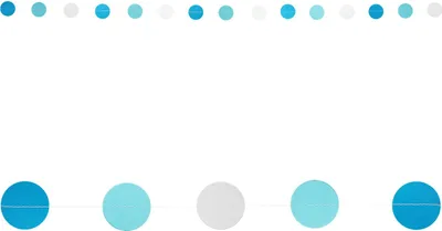 Produktbild von Oblique Unique Kreis Girlande Banner Geburtstag Hochzeit JGA Babyshower Party Deko - weiß blau