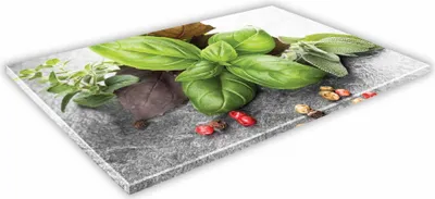 Zdjęcie produktu dla SZKLANA DESKA KUCHENNA 40x30 315b Bazylia i pieprz