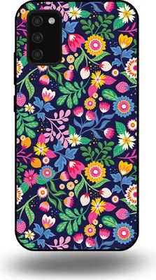 Produktbild von Smartphonica Handytasche passend für Samsung Galaxy A02s mit Blumendruck - TPU Back Cover Case Blumendesign