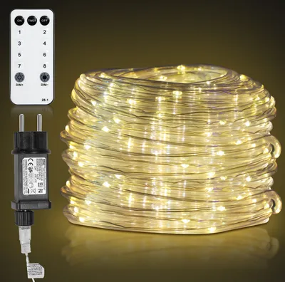 Zdjęcie produktu dla Jopassy Oświetlenie linowe LED ze zdalnym sterowaniem zewnętrzne / wewnętrzne oświetlenie linowe wewnętrzne bajkowe światła-ciepła biel-20m