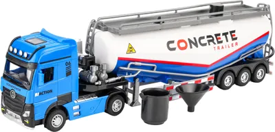 Produktbild von 1:50 Spielzeugautomodell Hochsimuliertes Transport-Tankwagen-Spielzeugmodell mit Wassersprühfunktion für Kinder-Blau
