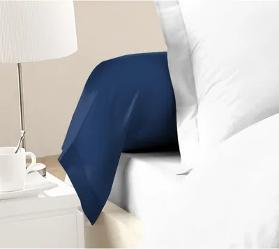 Produktbild von 2 Nackenrolle-Kissenbezüge – 85 x 185 cm, 100 % Baumwolle – Blau