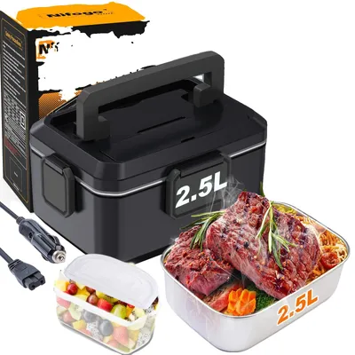Obrázek produktu pro Box na oběd, přenosný ohřívač, velký objem, černý
