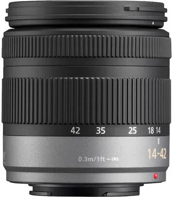Produktbild von Panasonic H-FS014042E, 12/9, 0,3 m, 14 - 42 mm, 75°, Schwarz, 6,06 cm