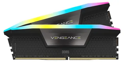 Produktbild von Corsair Vengeance RGB , 32 GB, 2 x 16 GB, DDR5, 5600 MHz, 288-pin DIMM, Schwarz