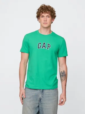 Produktbild von GAP T-Shirt mit Logo Rundhals Kurzarm aus 100% Baumwolle Grün Größe M